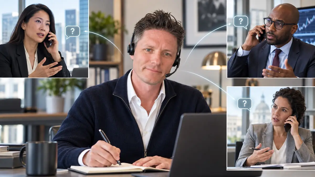Representative reconstruction of clients bringing research questions to Elite Consulting